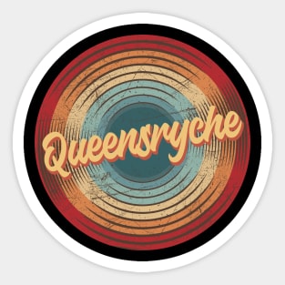 queensryche vintage circle Sticker